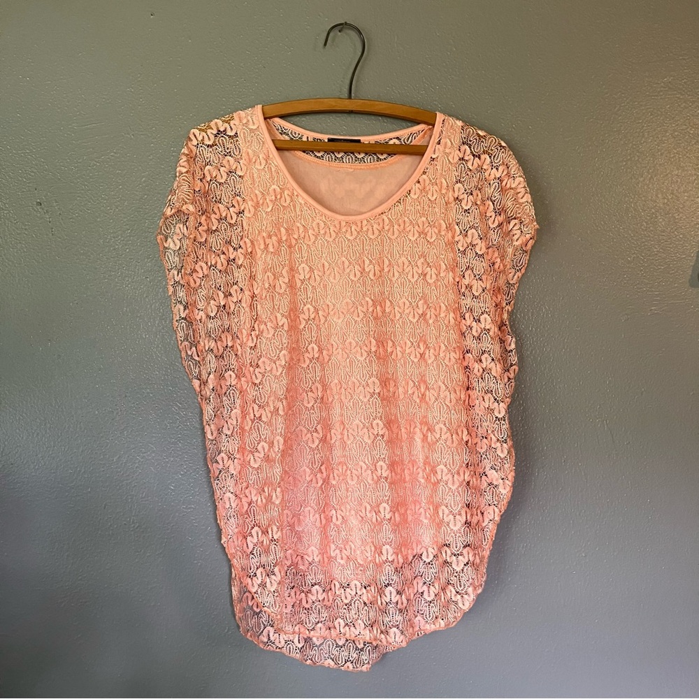 Lavish Pink Flutter Sleeve Embellished Blouse
